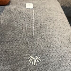 Rue 27 Silver Fan Pendant Necklace